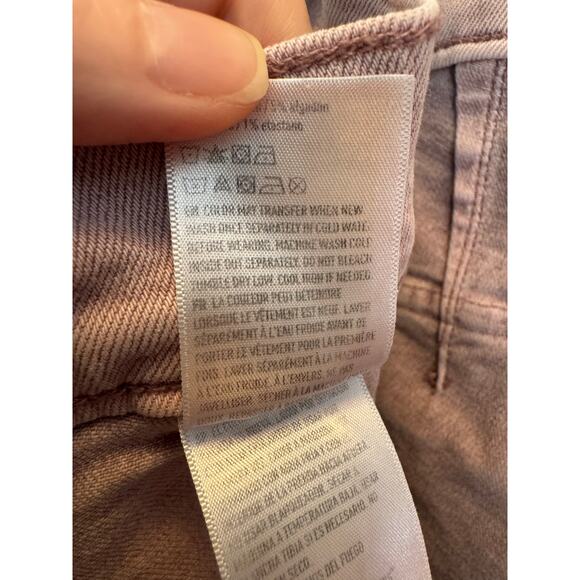 American Eagle Women’s 12 Stretch Skater Jeans High Rise Wide Leg Purple Denim - Picture 8 of 13